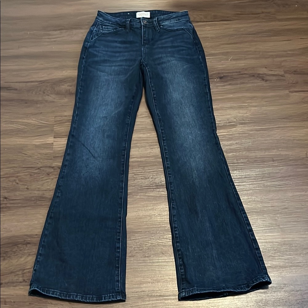 Shyanne Dark Blue Flare Jeans 25
